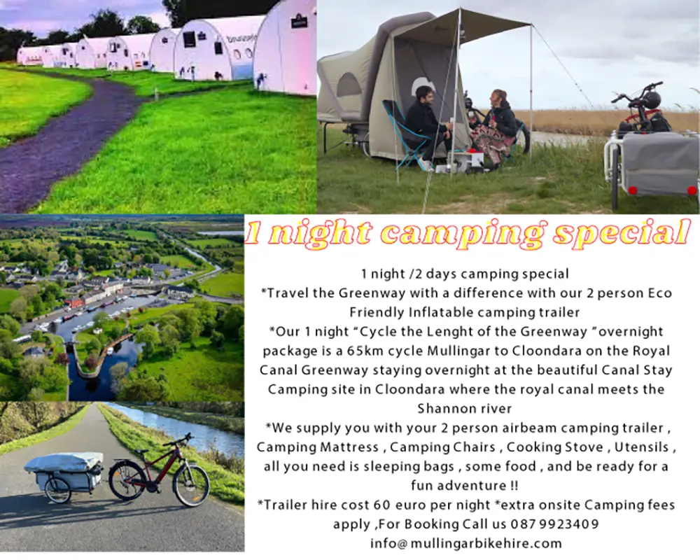 Cycle the length of the Greenway camping experience