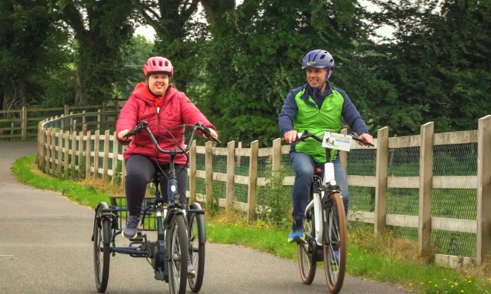 Group cycling along the Royal Canal Greenway East route